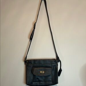 NWOT Classic Black Crossbody Bag with Gold Hardware